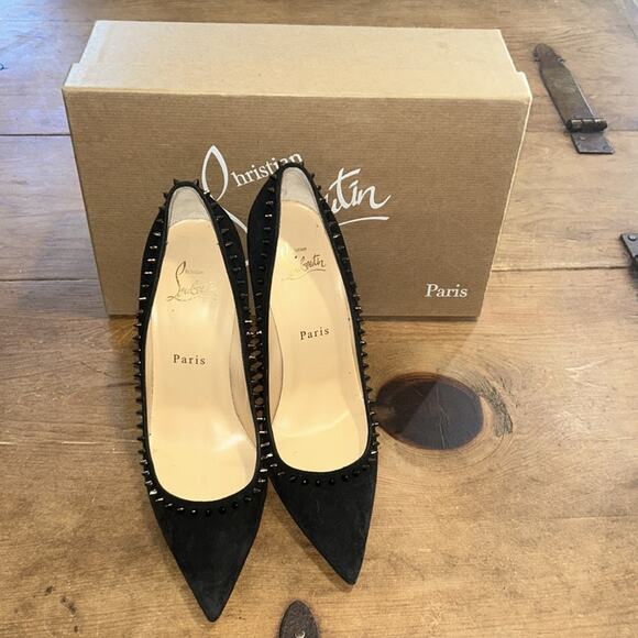 CHRISTIAN LOUBOUTIN Veau Velours Anjalina 100 Pumps size 37 - Picture 4 of 14